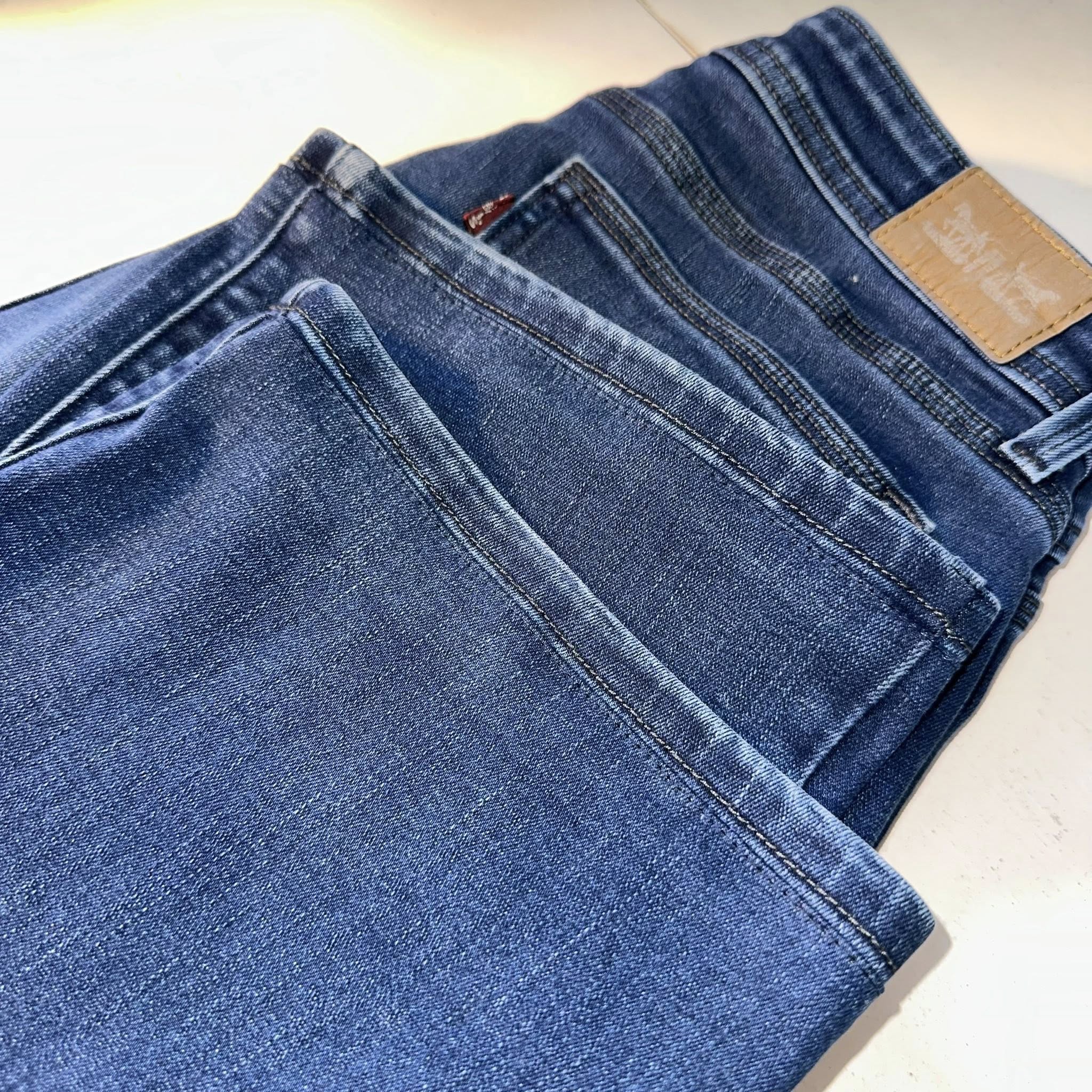 Jeans alteration close up